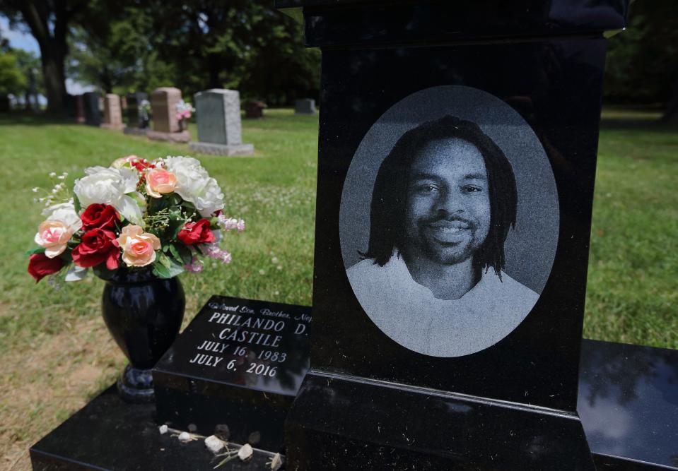 The shooting death of Philando Castile, who is buried in St. Louis, helped touched off nationwide protests against police brutality. (AP)