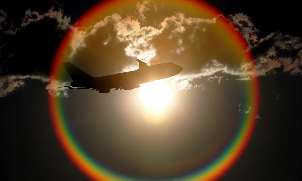 A Qantas flight takes off from Sydney airport