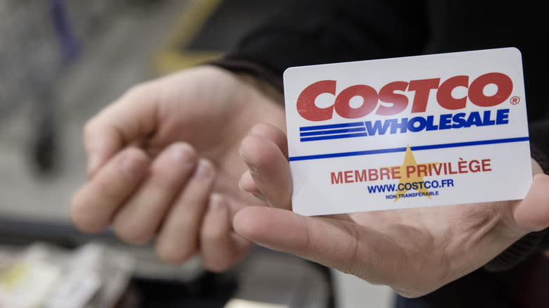 A Costco membership card