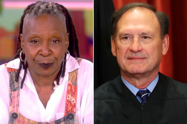 <p>ABC; Chip Somodevilla/Getty Images</p> Whoopi Goldberg on 'The View' ; Supreme Court Justice Samuel Alito