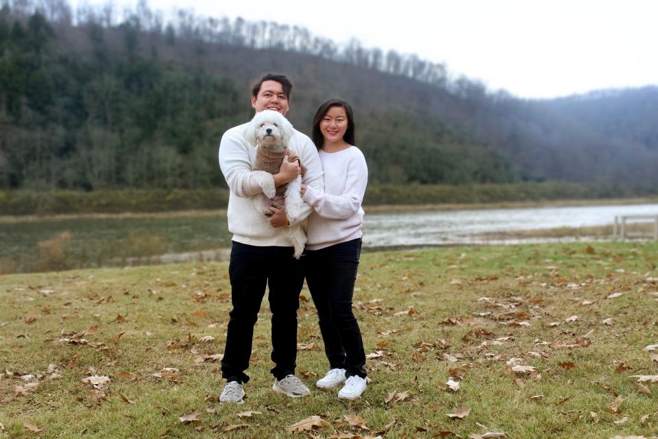 Waverly Colville, her boyfriend John, and their dog