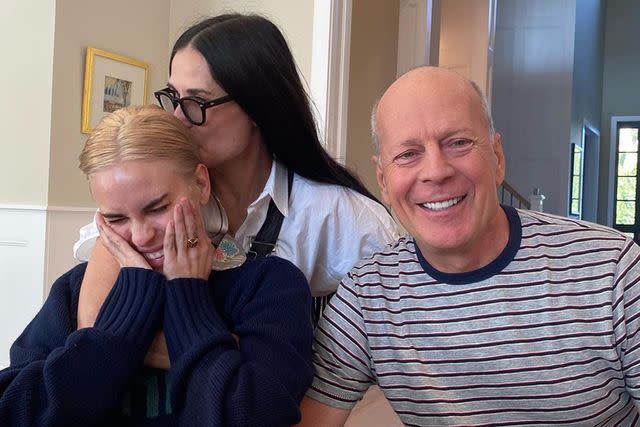 <p>Tallulah Willis/Instagram</p> Tallulah Willis with mom Demi Moore and dad Bruce Willis