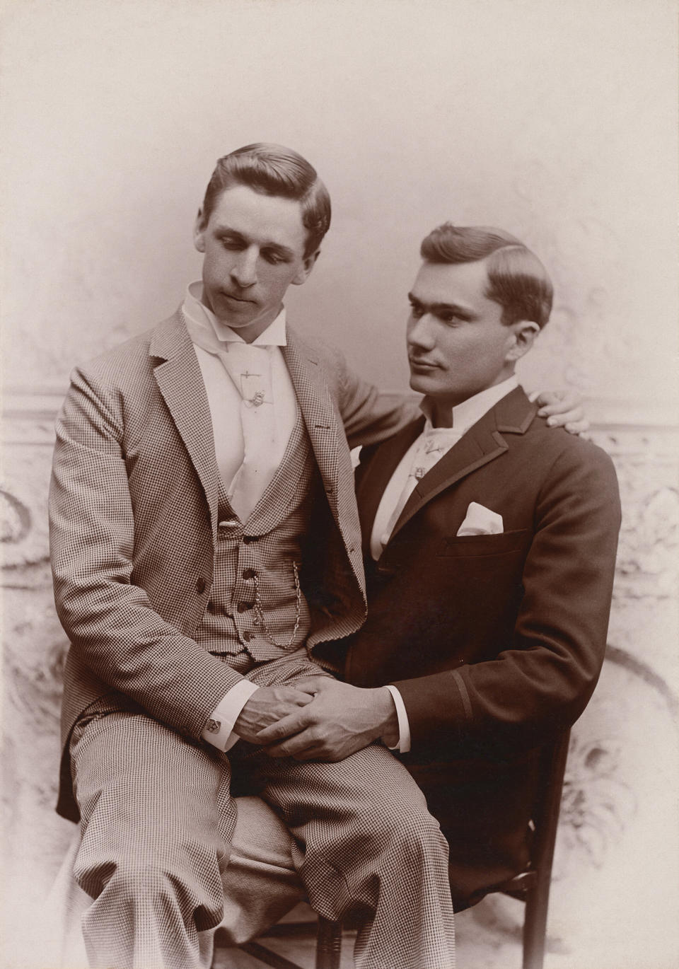 Nini and Treadwell first purchased a photograph of two men in an intimate pose together, circa 1920, from a Texas antique shop in 2000.  (Photo: Courtesy of the Nini-Treadwell Collection © “Loving" by 5 Continents Editions)