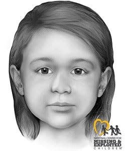 A sketch of "Little Miss Nobody," the previously unidentified girl whose remains were found in Congress, Arizona, in July 1960.