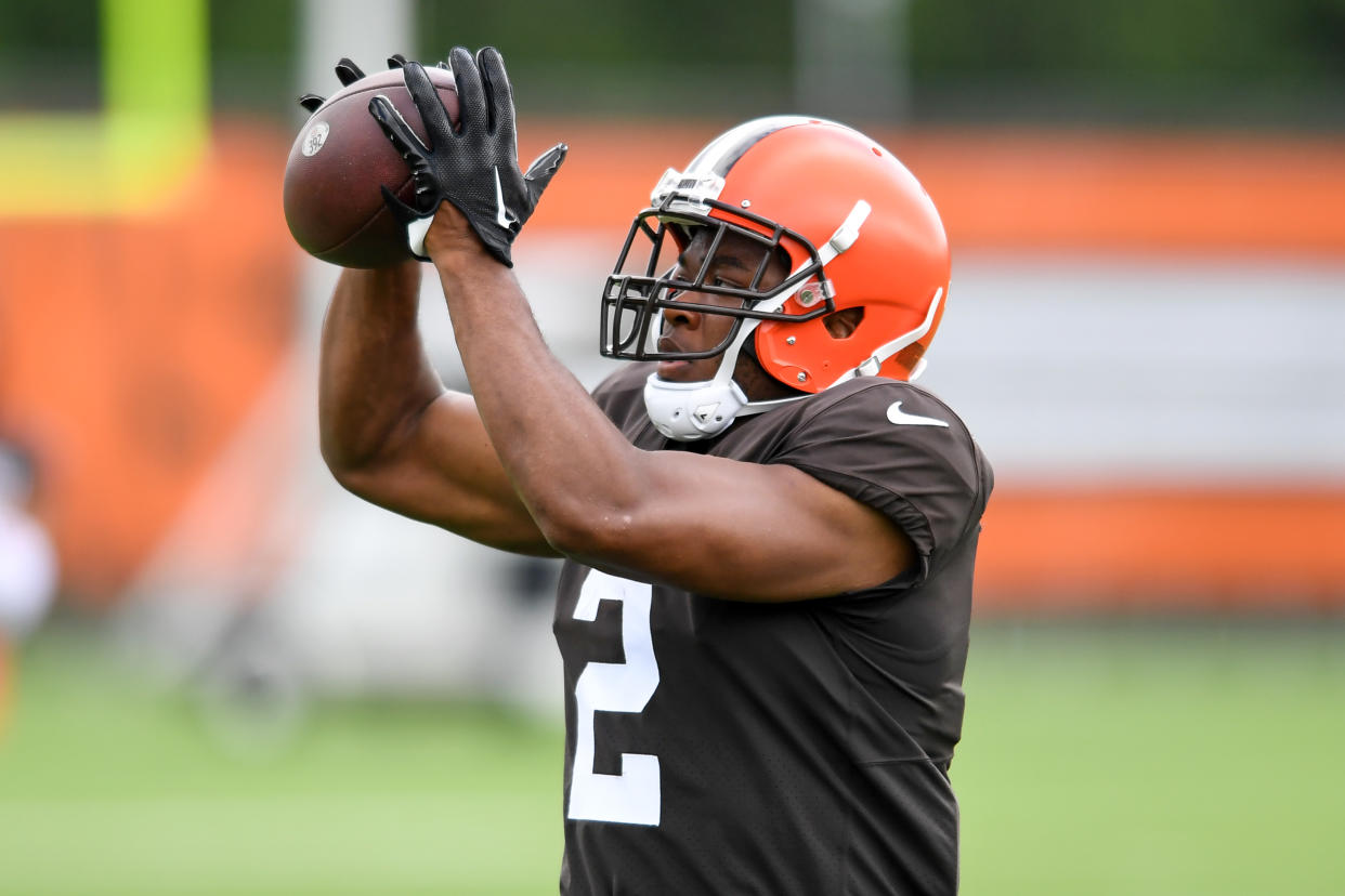 Amari Cooper #2 of the Cleveland Browns has major fantasy question marks