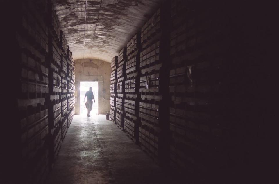 Pallets containing more than 2,000 M55 rockets with a payload of VX nerve agent filled one of 49 igloos in the chemical storage area of Blue Grass Army Depot.