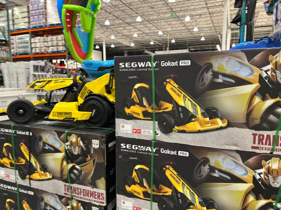Segway limited edition Transformers "Bumblebee: Gokart Pros are among the opening day offerings at the new Costco at One Daytona, seen during a preview tour on Tuesday, Feb. 20, 2024. The store opens 8 a.m. on Thursday, Feb. 22.