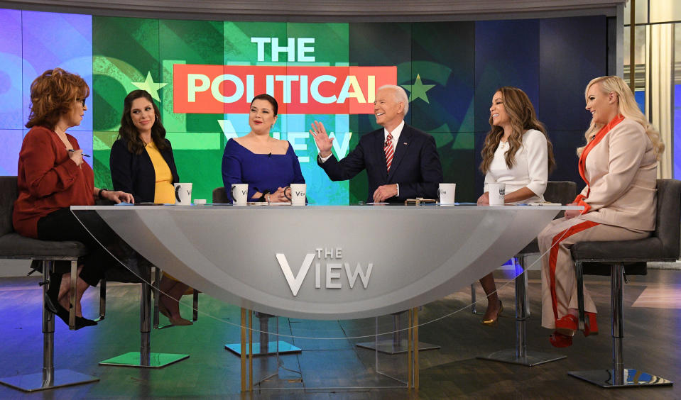 Joe Biden with the cast of "The View" 