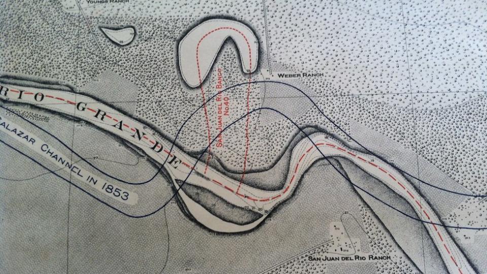 Mapa de 1853 que muestra la ubicación del rancho de los Webber.