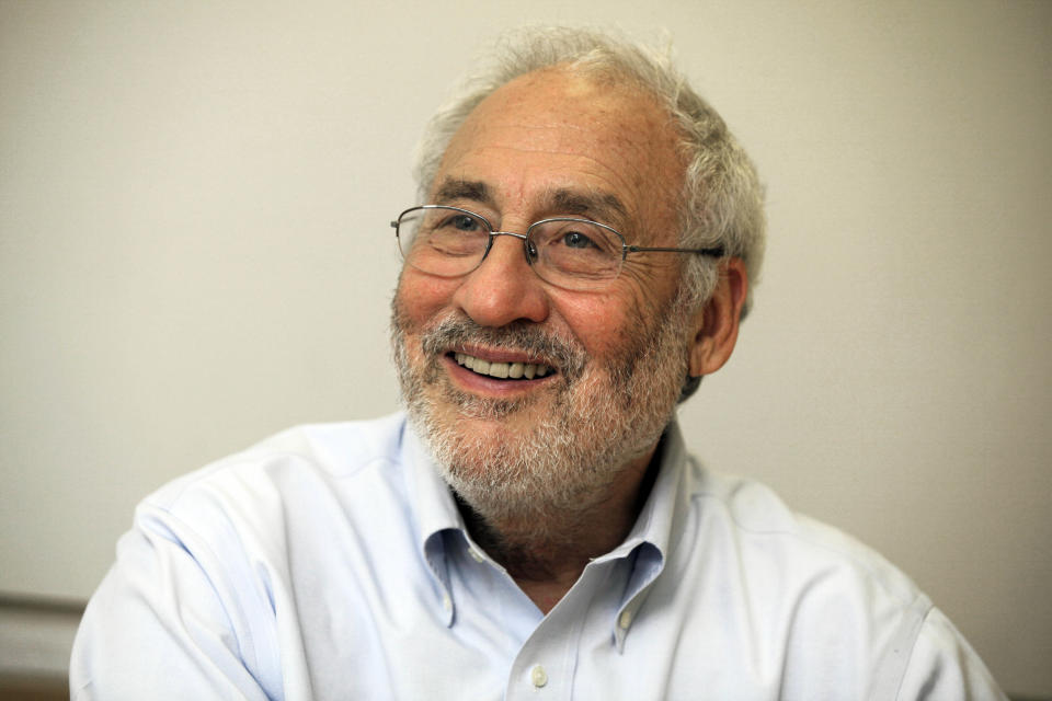 Joseph Stiglitz, a winner of the Nobel Prize in Economics, is interviewed at Columbia University,in New York, Thursday July 26, 2012. He is the author of the new book "The Price of Inequality." In his new book, he connects surging student loan debt, the real-estate bubble and many of the country’s other problems to greater inequality.(AP Photo/Richard Drew)