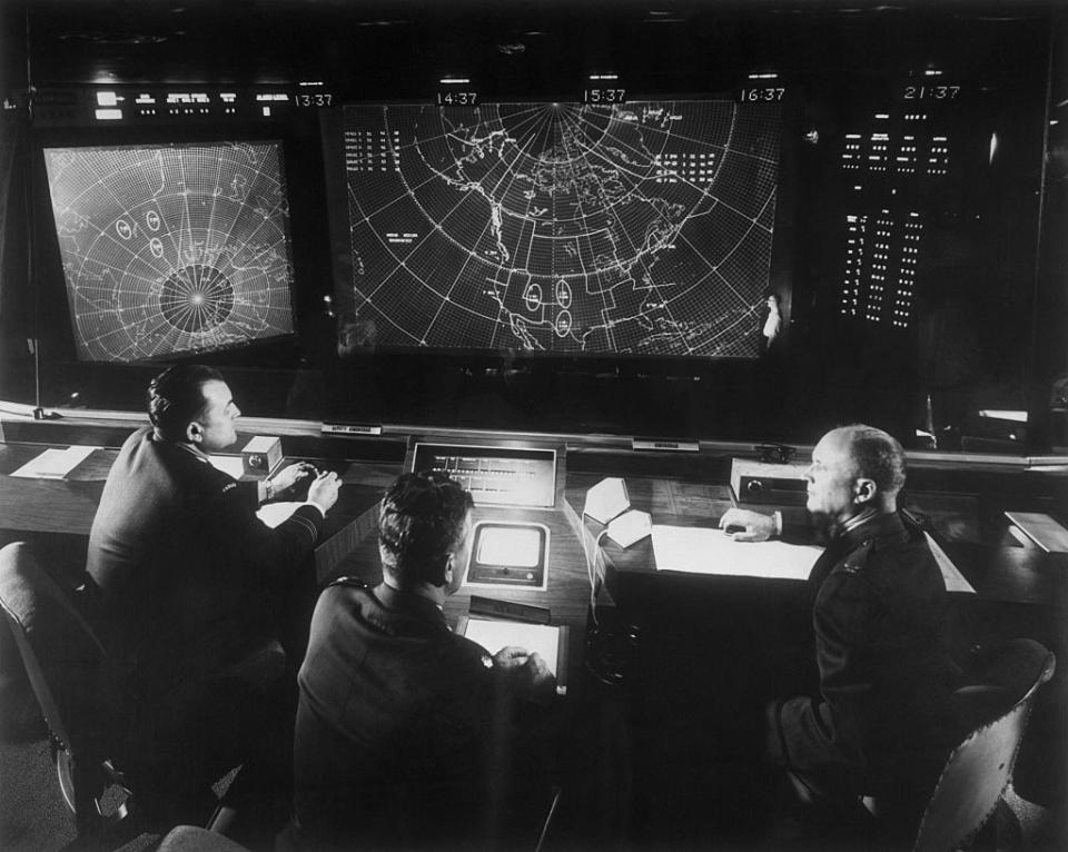 Sala de control del Comando de Defesna Aeroespacial de Norteamérica