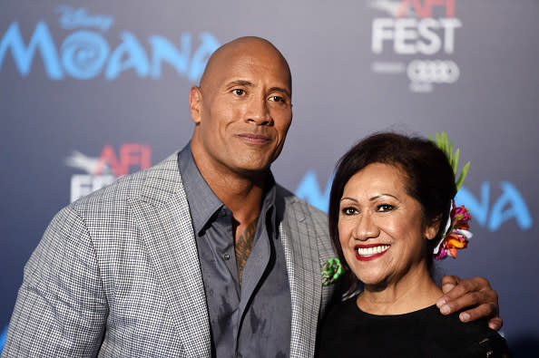 The Rock and his mom
