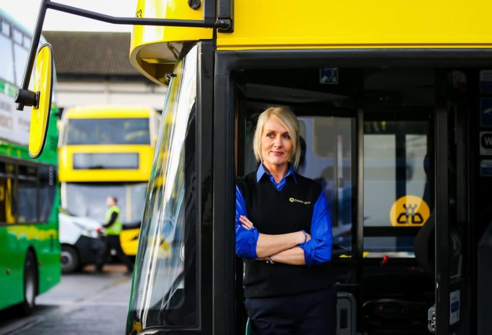 Dublin Bus driver Irma Robertson has worked for the company for five years (Damien Storan/PA) (PA Wire)