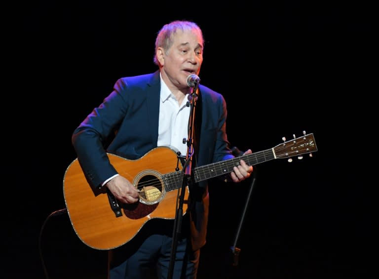 Paul Simon performs onstage during Global Citizen: The World On Stage at NYU Skirball Center in New York City