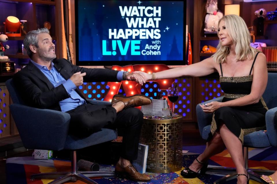 Andy Cohen and Vicki Gunvalson