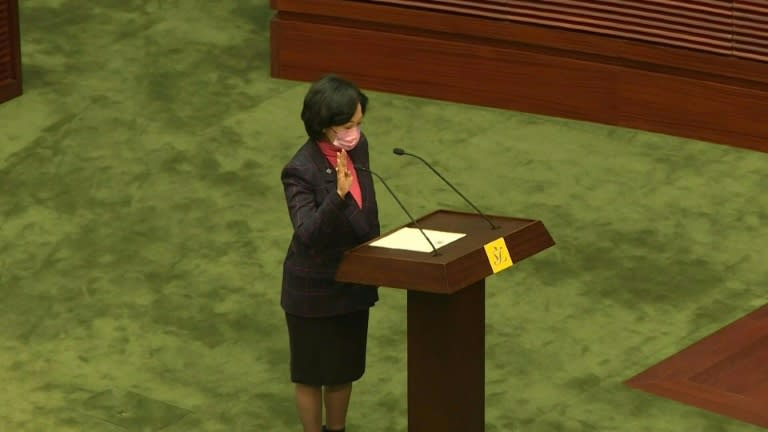 Hong Kong holds oath-taking ceremony at Legislative Council after "patriots only" election (AFP/Llewellyn CHEUNG)