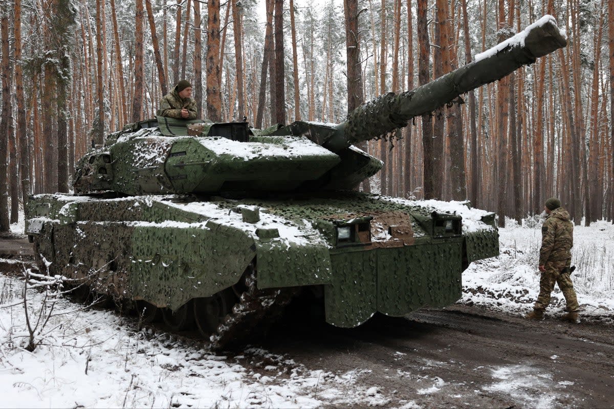 Ukrainian troops of the 21st Mechanised Brigade near the frontline in eastern Ukraine (AFP via Getty Images)