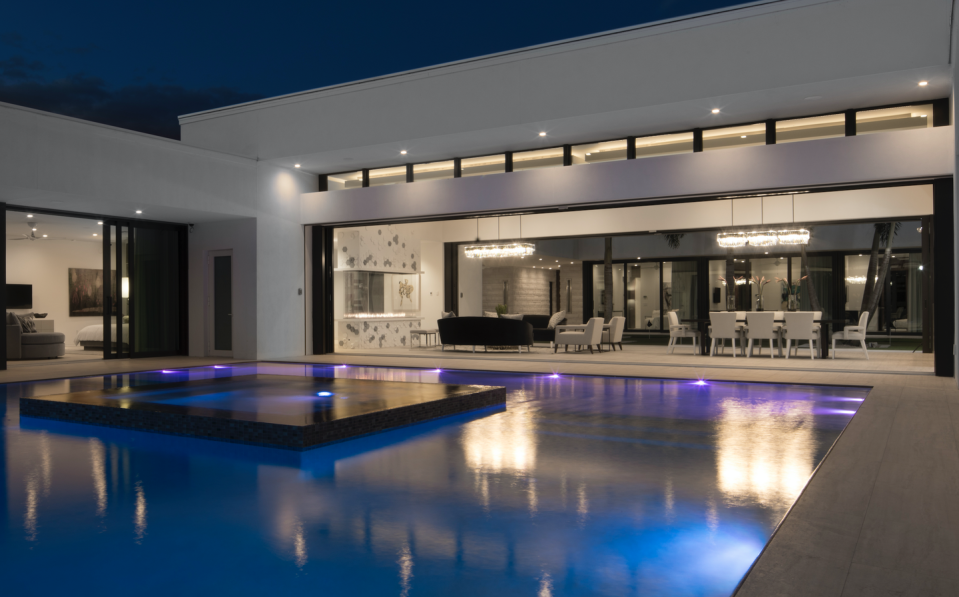 swimming pool designs lights