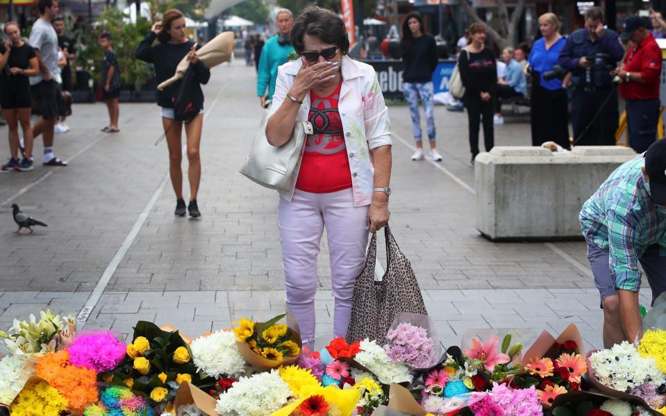 Mourners in Bondi