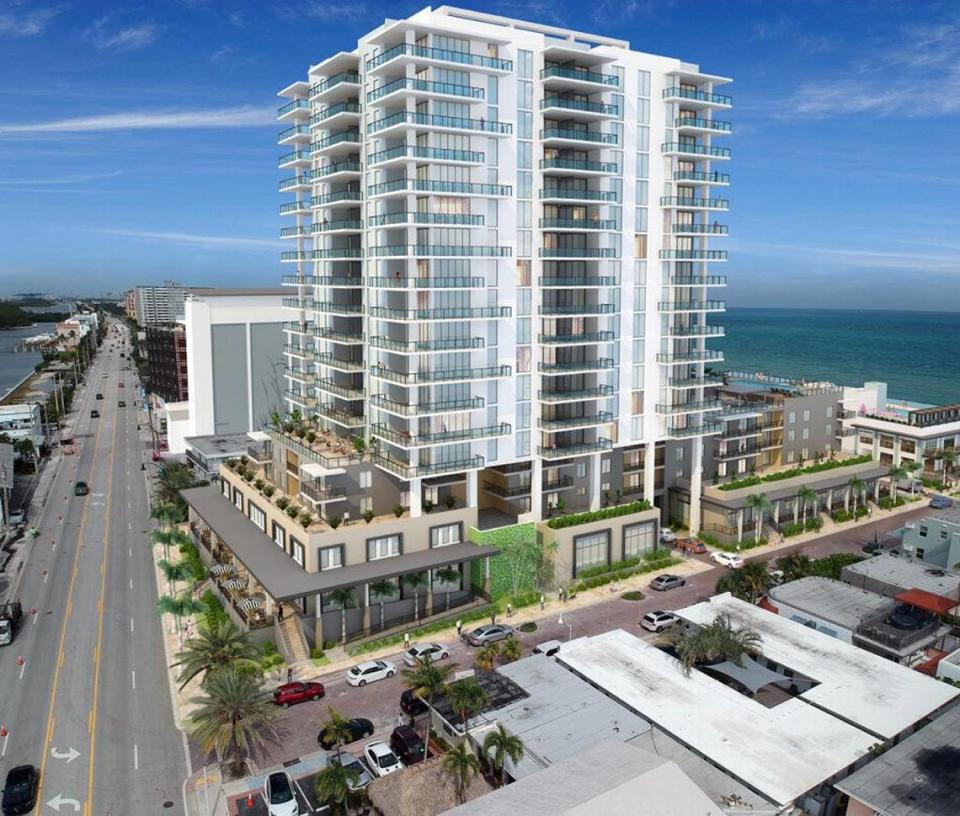 New York-based Condra Property Group wants to build an 18-story tower along Hollywood Beach.