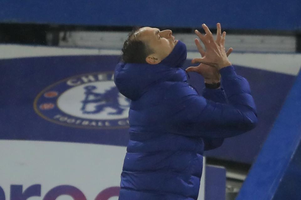 Thomas Tuchel was animated on the sideline at Stamford BridgePOOL/AFP via Getty Images