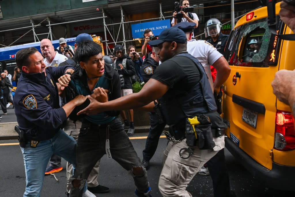 Cops arrested 66 people during the three-hour riot, including Cenat and 30 juveniles. Getty Images