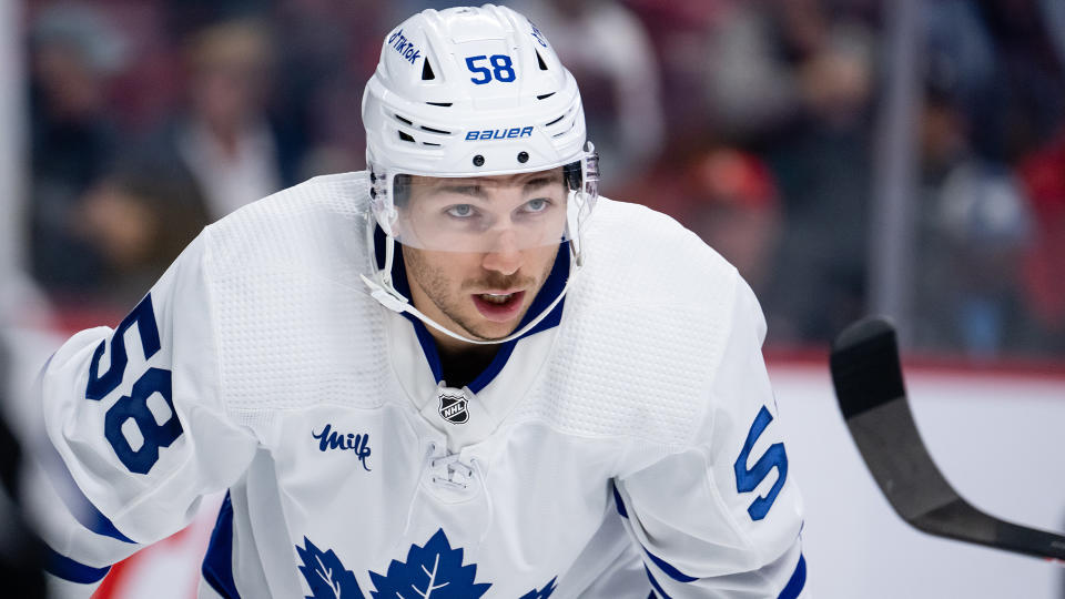 Michael Bunting is in the final year of his contract with the Leafs. (Photo by Vincent Ethier/Icon Sportswire via Getty Images)