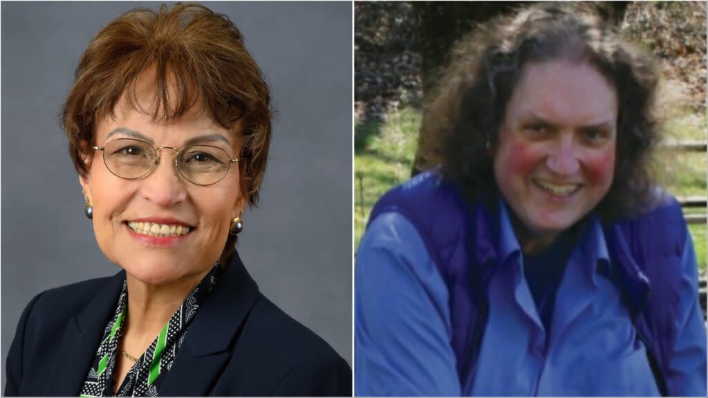 Lilia Caballero (left) and John Holm are competing in the Democratic primary for House District 6 in southern Oregon. (Campaign photos)