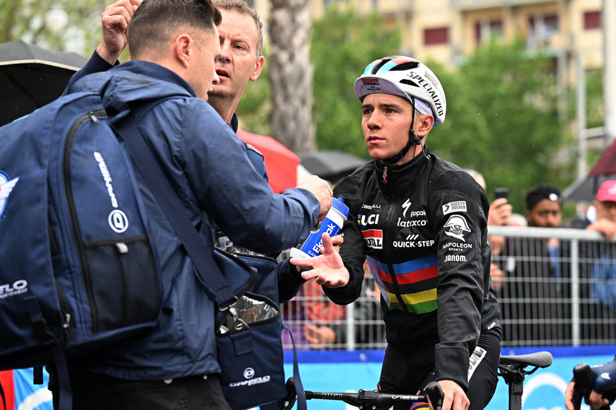  Remco Evenepoel after stage five of the Giro d'Italia 