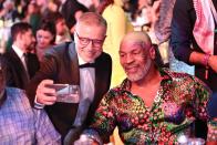 <p>In 2003, just days before his fight with boxer and convicted robber Clifford Etienne, Tyson had his now infamous tribal tattoo inked onto his face. However, in a 2012 interview Tyson would reveal he’d originally intended to go with a more endearing design: a cluster of hearts.</p>