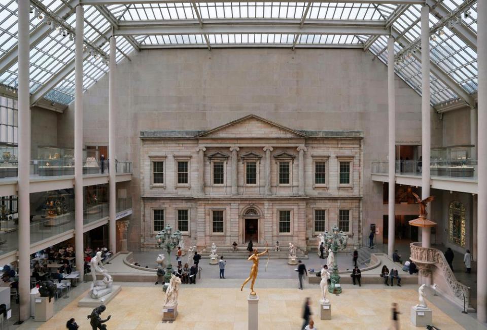 large space with glass ceiling