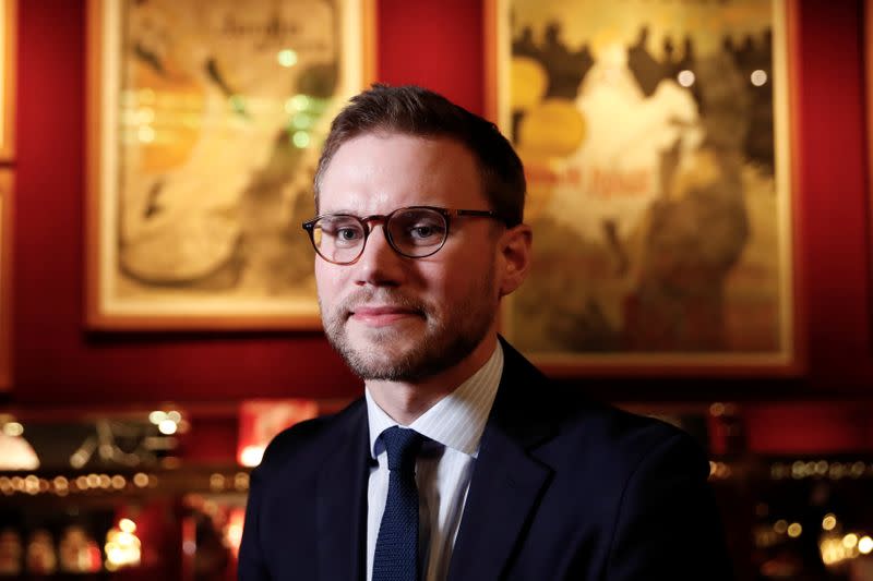 Jean-Jacques Clerico CEO of the Moulin Rouge cabaret during an interview in Paris