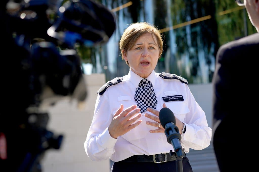 Metropolitan Police Assistant Commissioner Louisa Rolfe speaks to the media outside New Scotland Yard (PA)