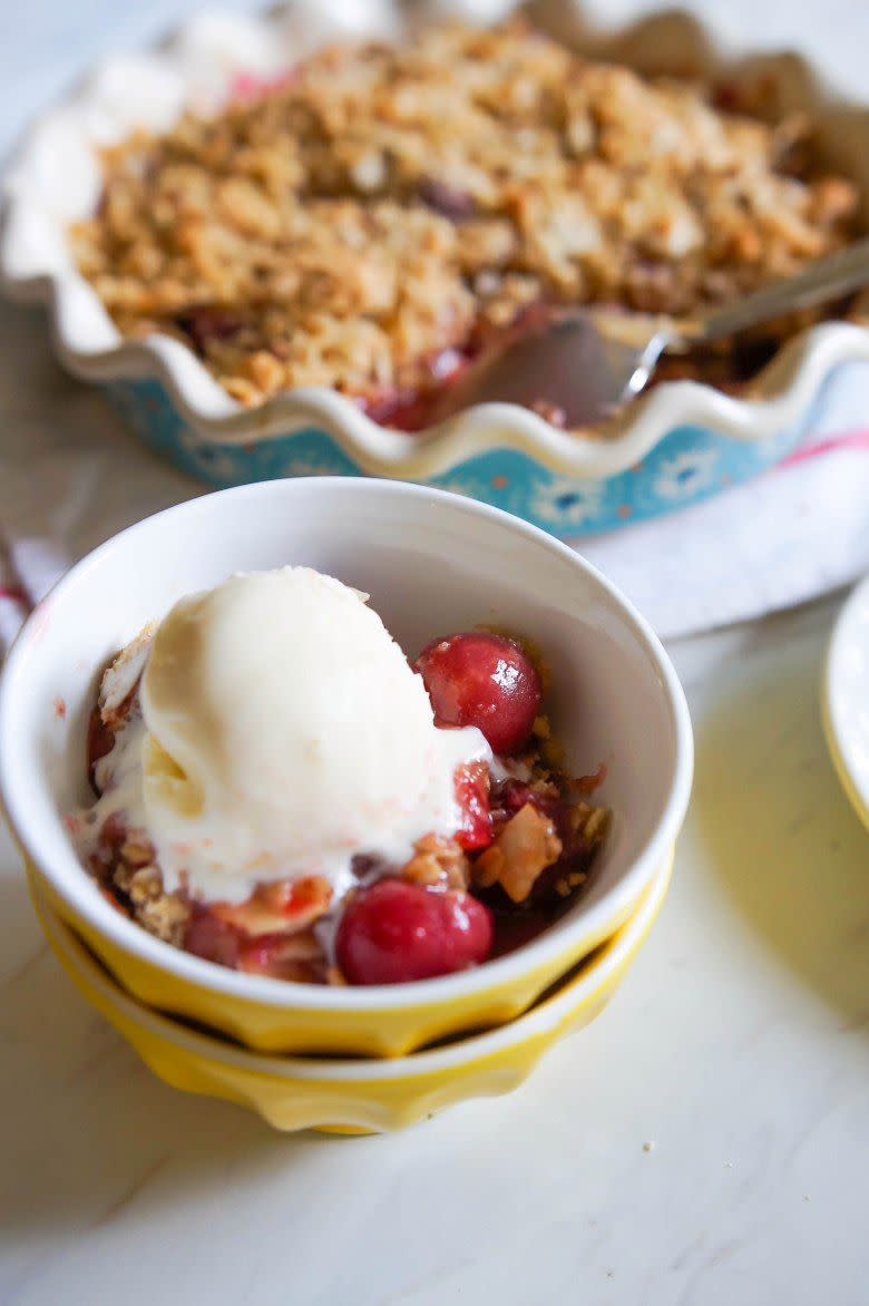 Cherry and Plum Crumble