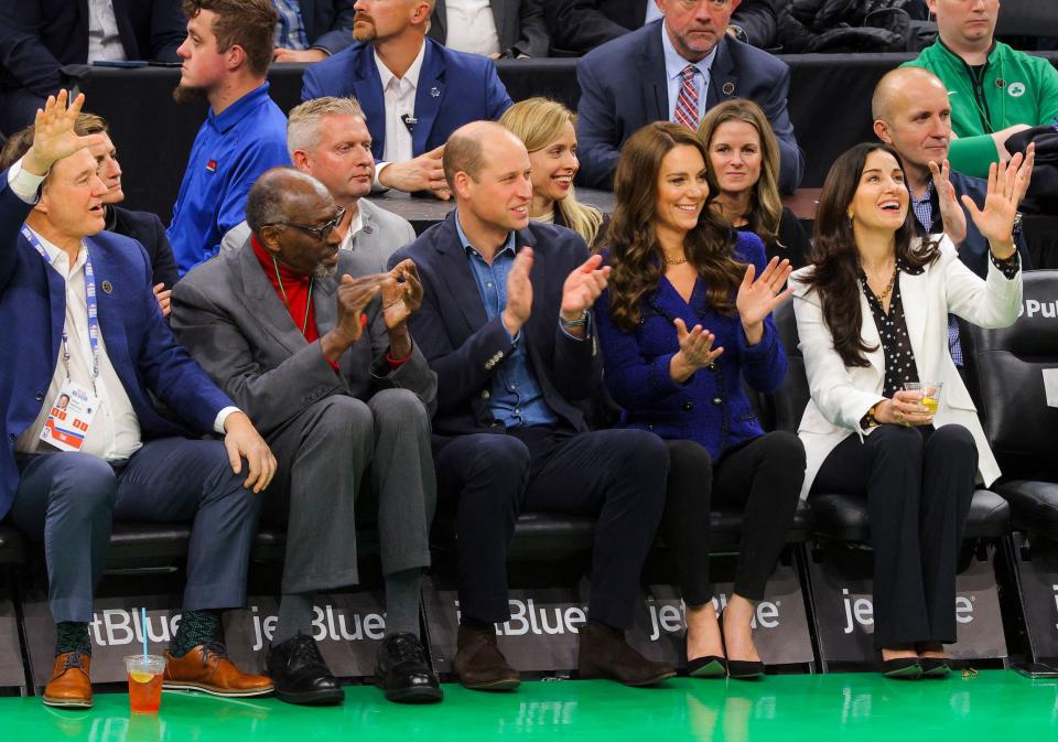 The royals were in Celtics company at the game on Nov. 30. (BRIAN SNYDER / POOL/AFP via Getty Images)