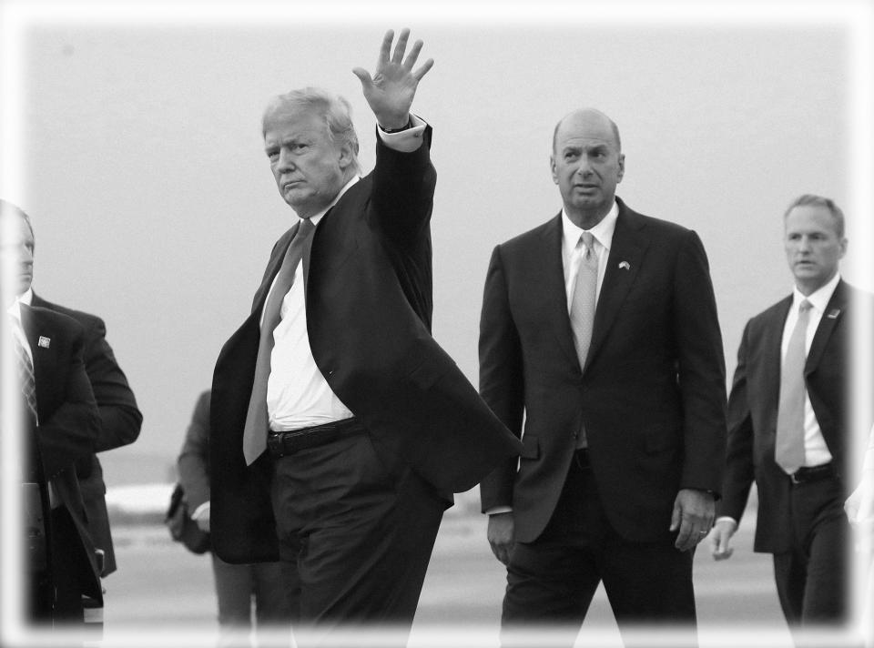 Donald Trump with Gordon Sondland, second from right