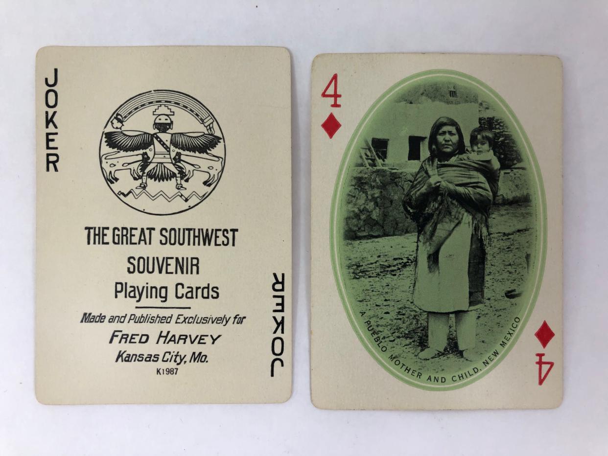 Fred Harvey often used Native American imagery on his souvenirs.
