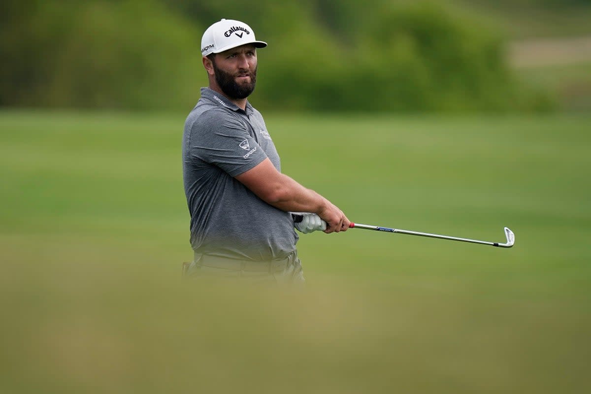 Jon Rahm kept his hopes of winning the WGC-Dell Technologies Match Play alive on Thursday (Eric Gay/AP) (AP)