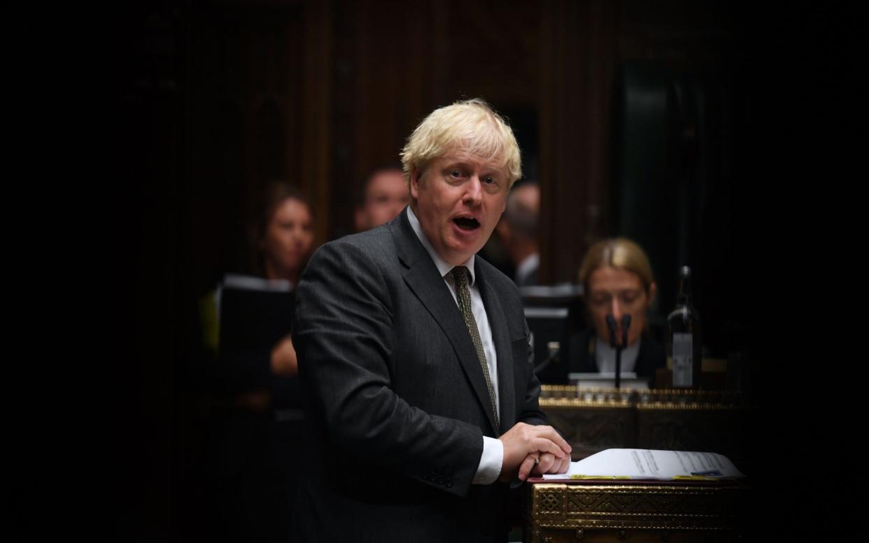 Boris Johnson last week in Parliament, where he faces opposition from his own backbenchers - JESSICA TAYLOR/UK PARLIAMENT 