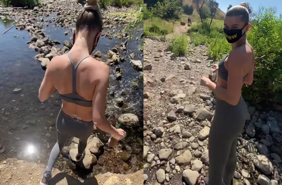 hailey bieber hiking