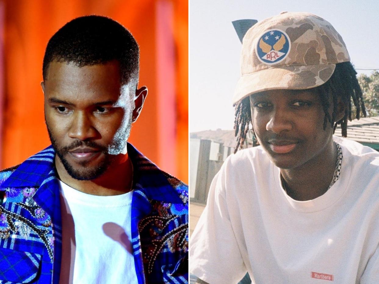 Musician Frank Ocean, and his 18-year-old brother Ryan Breaux: Frazer Harrison/Getty Images/Paris Brosnan/Instagram
