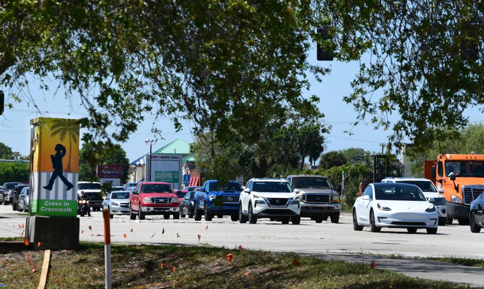 The area near Babcock Street and Palm Bay Road has the highest traffic volume in Brevard County.