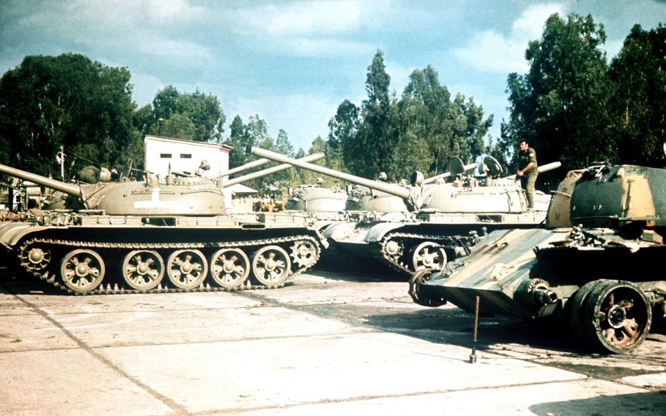 Soviet-made T-54 and T-55 main battle tanks - HUM Images