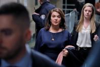 Witness Annabella Sciorra departs after testifying in the case of film producer Harvey Weinstein at New York Criminal Court during his sexual assault trial in the Manhattan borough of New York City, New York