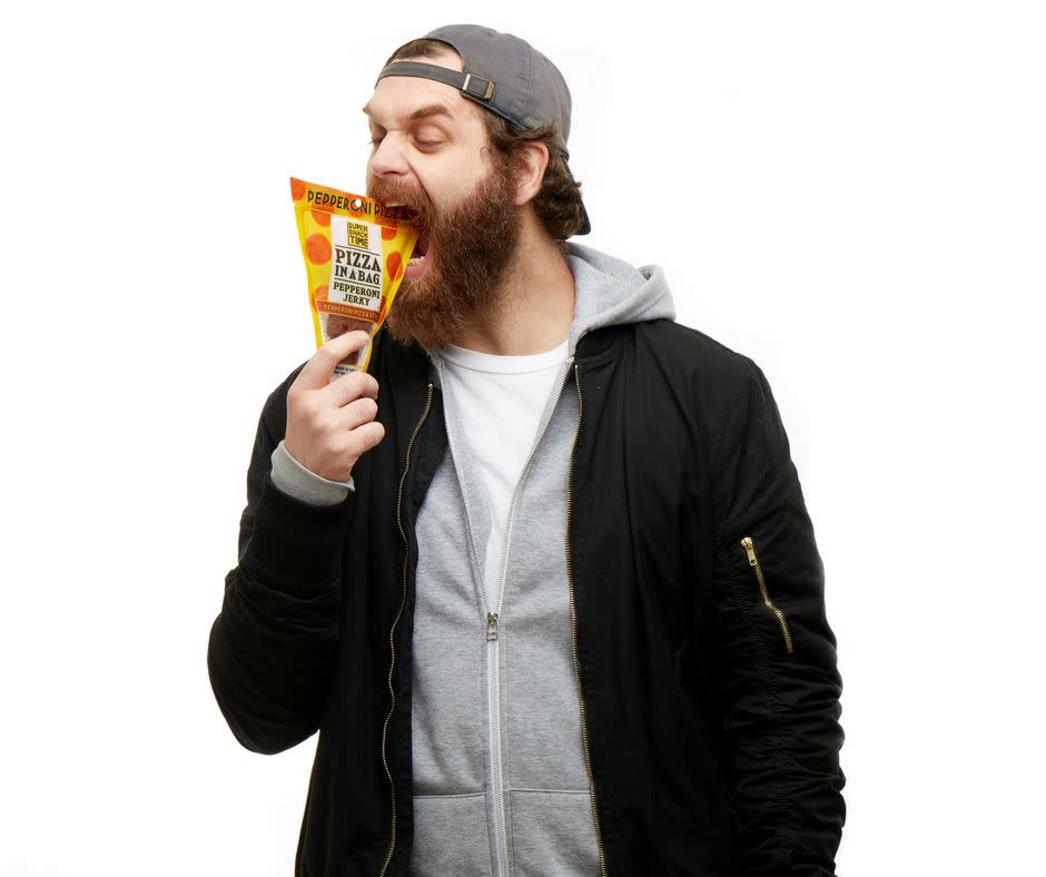Pizza is a wonderful food, but the carbs can be bad if Dad is trying to lose weight. Now there&rsquo;s <a href="https://supersnacktime.com/" target="_blank">Pizza in&nbsp;a Bag,</a> a pizza-flavored beef jerky that will undoubtedly inspire reactions both cheesy and saucy.