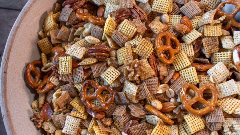 Salty snack mix with Chex