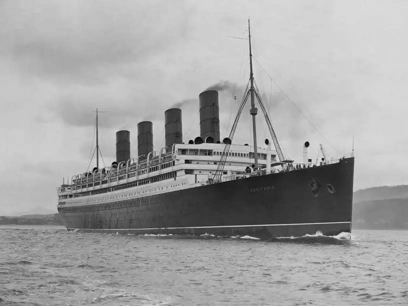 Die Aquitania von Cunard.  - Copyright: Hulton-Deutsch Collection/CORBIS/Corbis via Getty Images