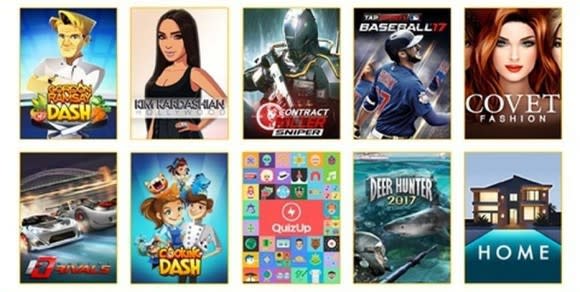 Cover shots of 10 Glu Mobile games.