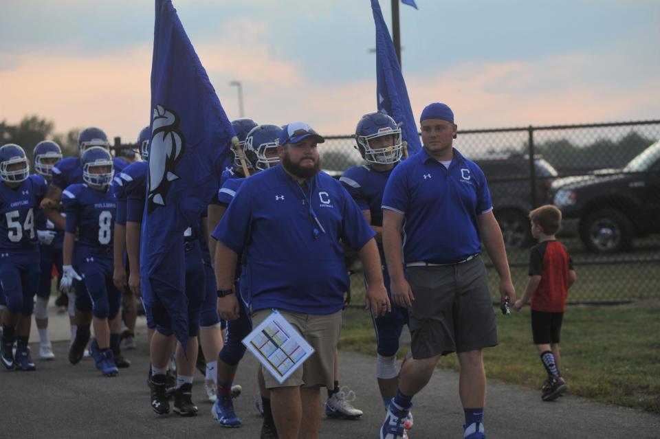 Crestline heads out to the field before playing North Baltimore.