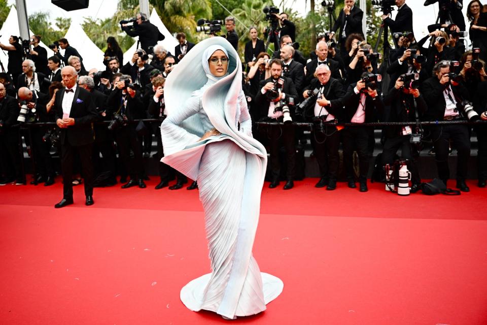 Rawdah Mohamed at "The Apprentice" screening during the 2024 Cannes Film Festival.